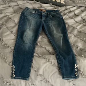 Joe’s Jeans, cropped with ankle embellishments